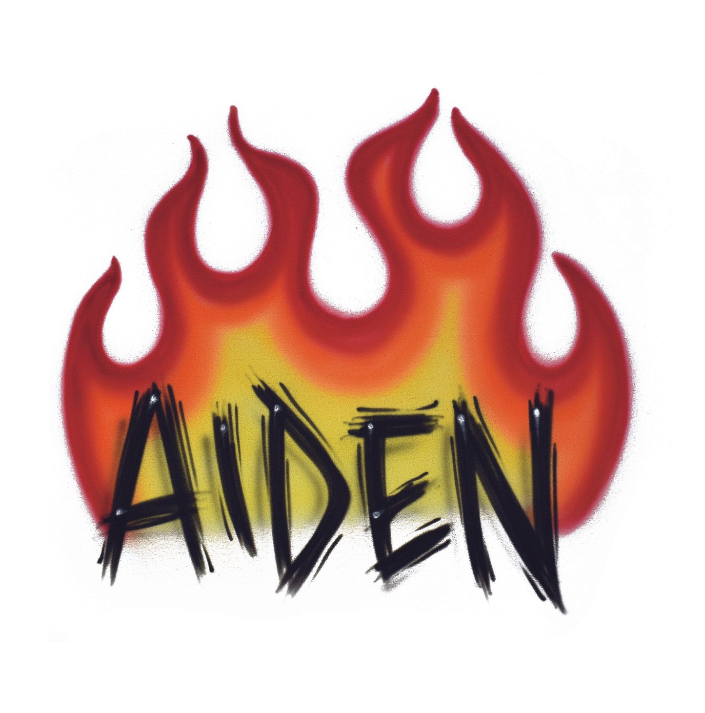 Airbrush Calico Bag Name Design 014