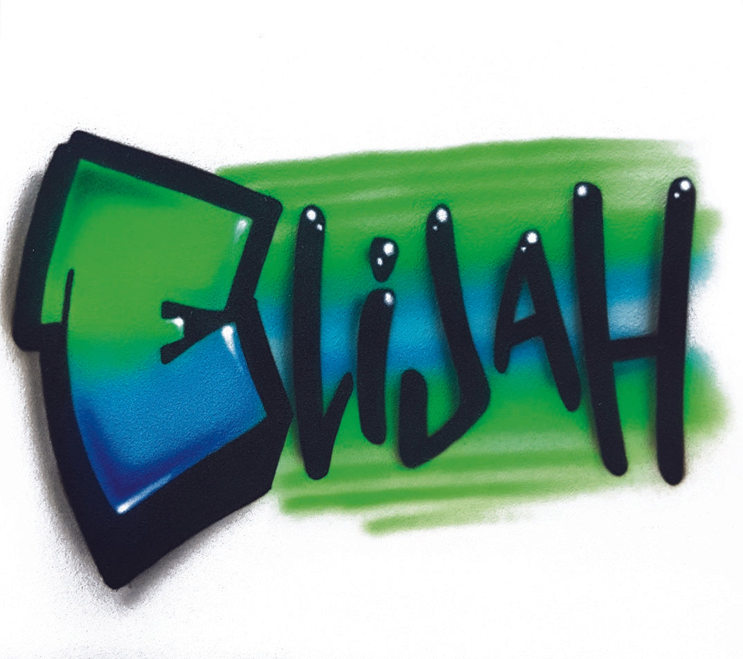 Airbrush Calico Bag Name Design 016