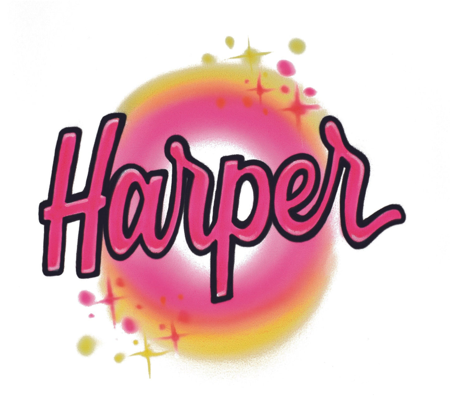 Airbrush Calico Bag Name Design 018