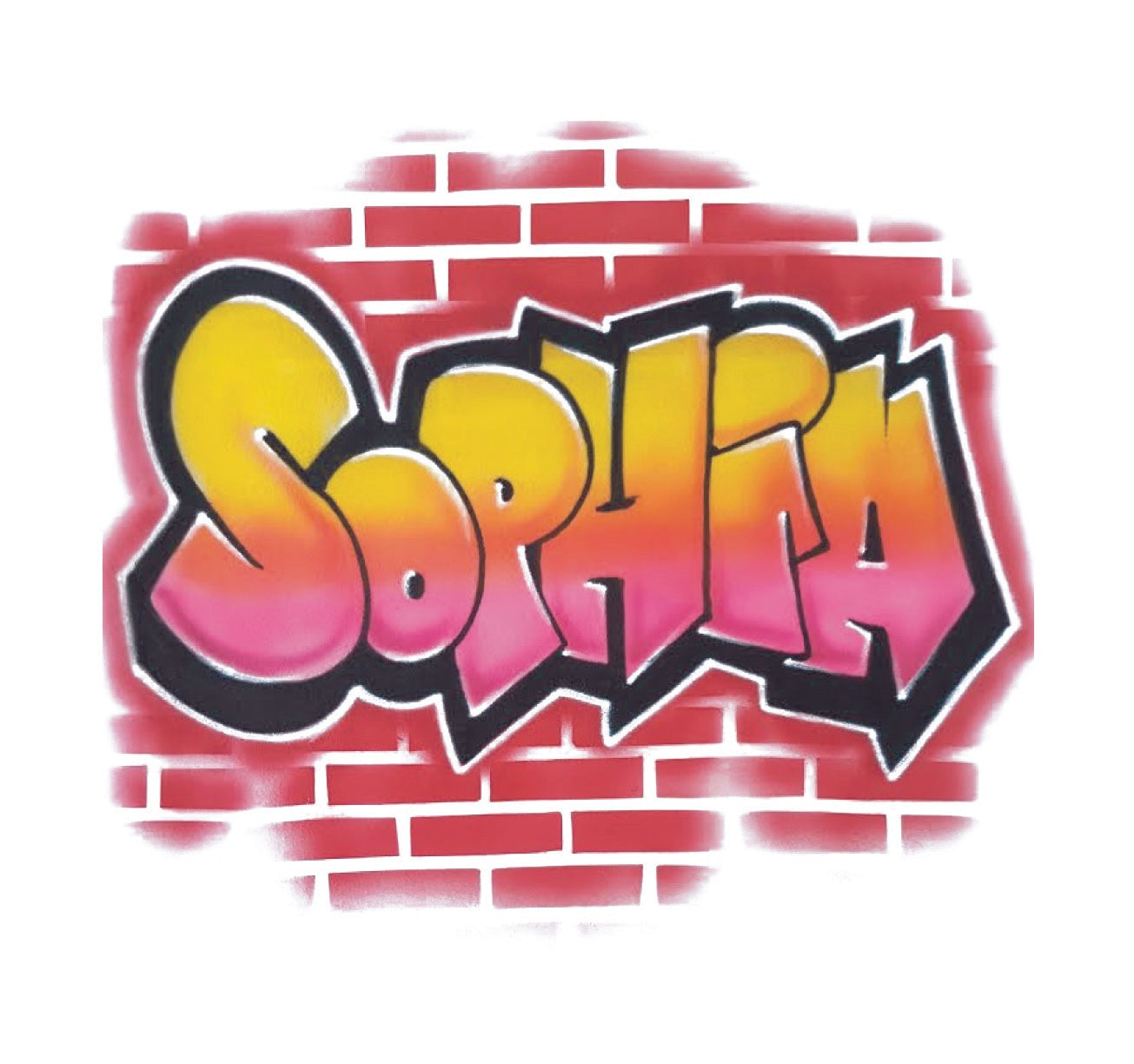 Airbrush Calico Bag Name Design 024