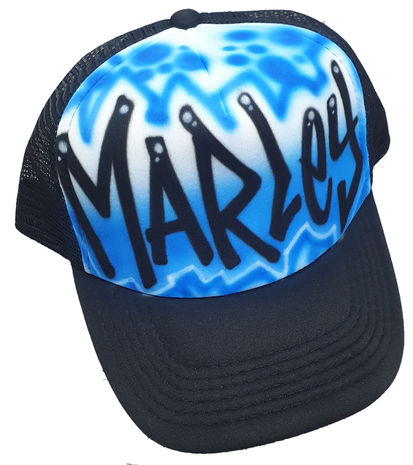 Airbrush Trucker Cap Name Design 003