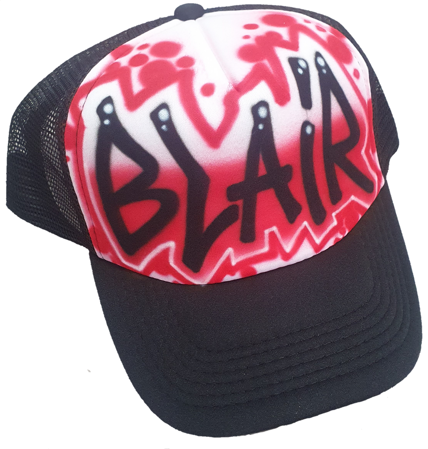 Airbrush Trucker Cap Name Design 003