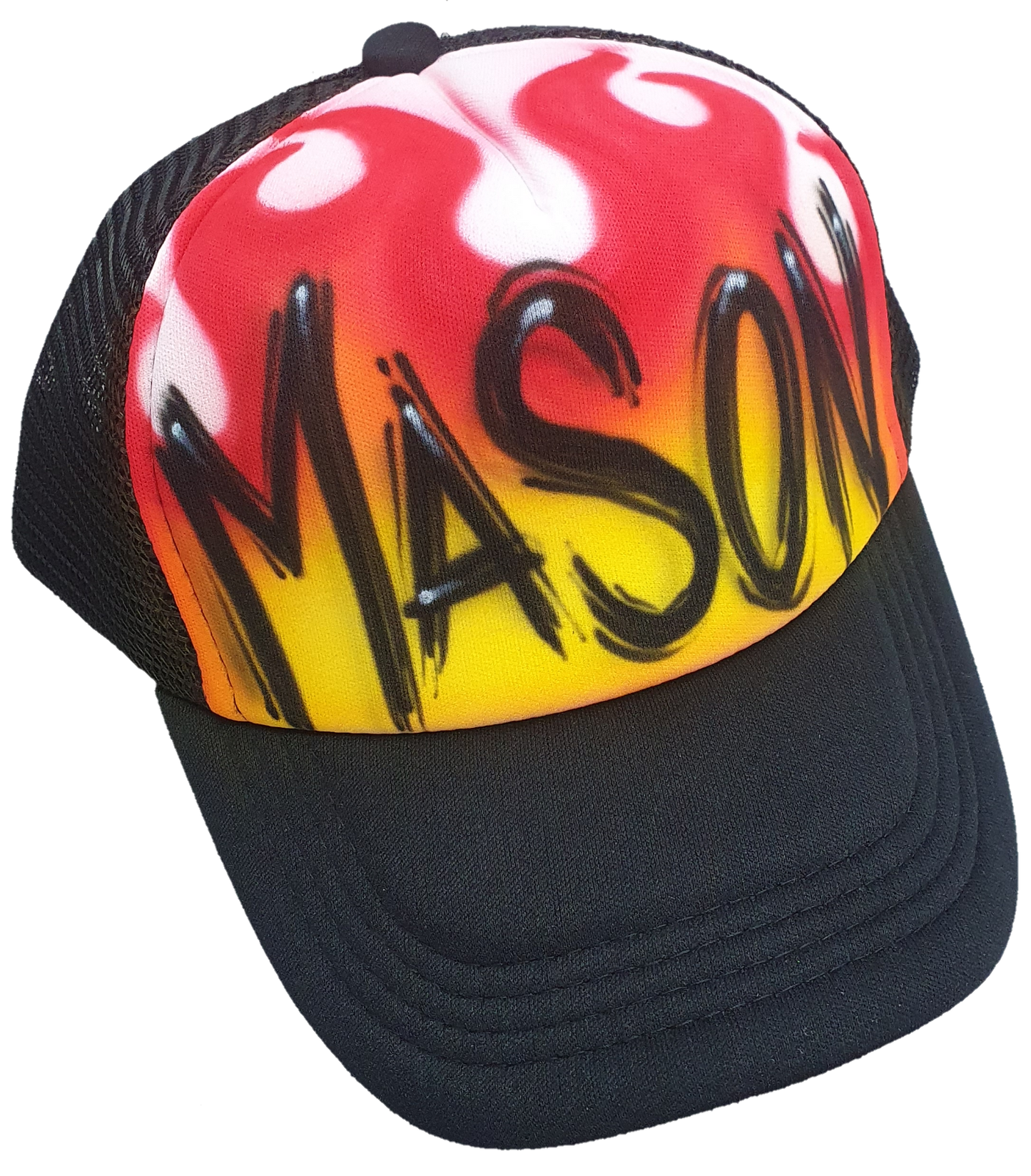 Airbrush Trucker Cap Name Design 014