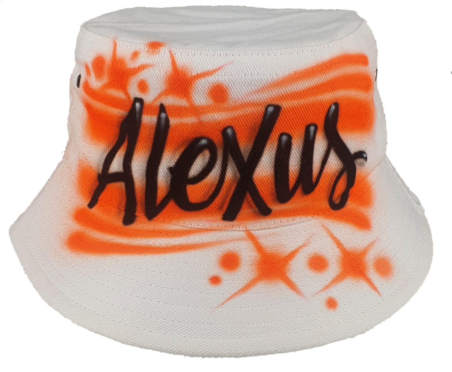 Airbrush Bucket Hat Name Design 006