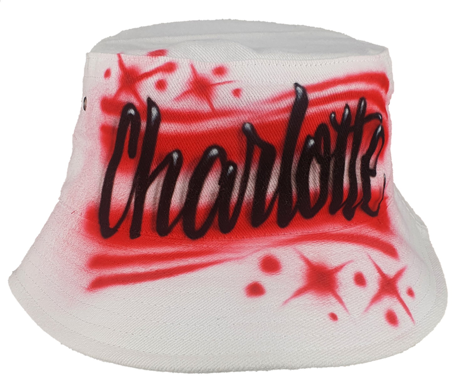 Airbrush Bucket Hat Name Design 006