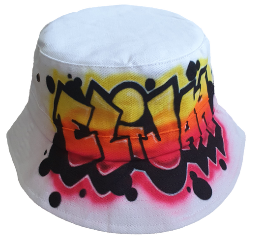Airbrush Bucket Hat Name Design 022