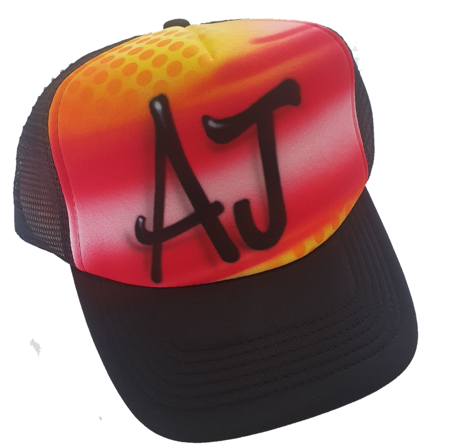 Airbrush Trucker Cap Name Design 012