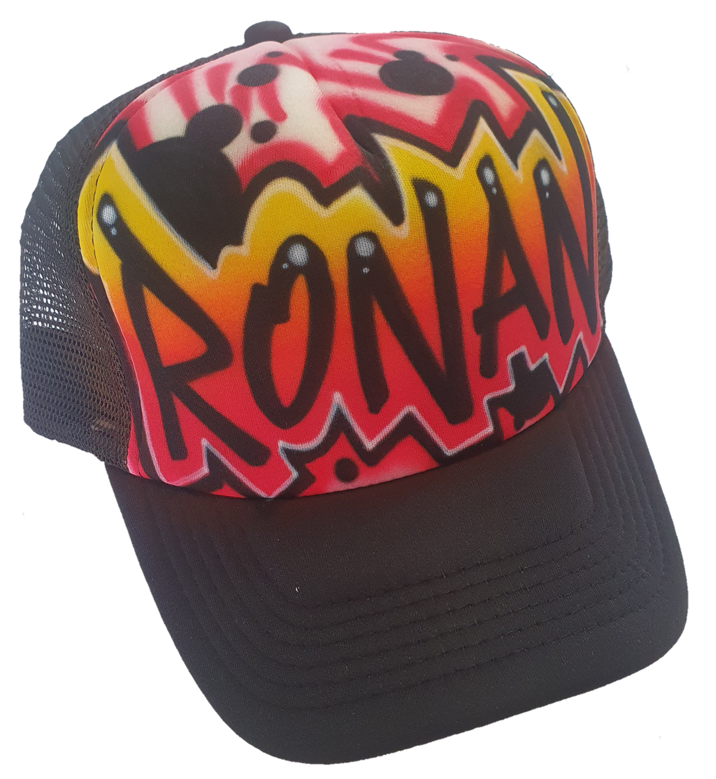 Airbrush Trucker Cap Name Design 011