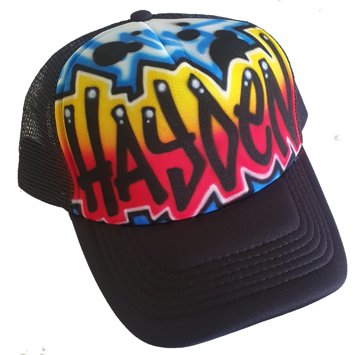 Airbrush Trucker Cap Name Design 011