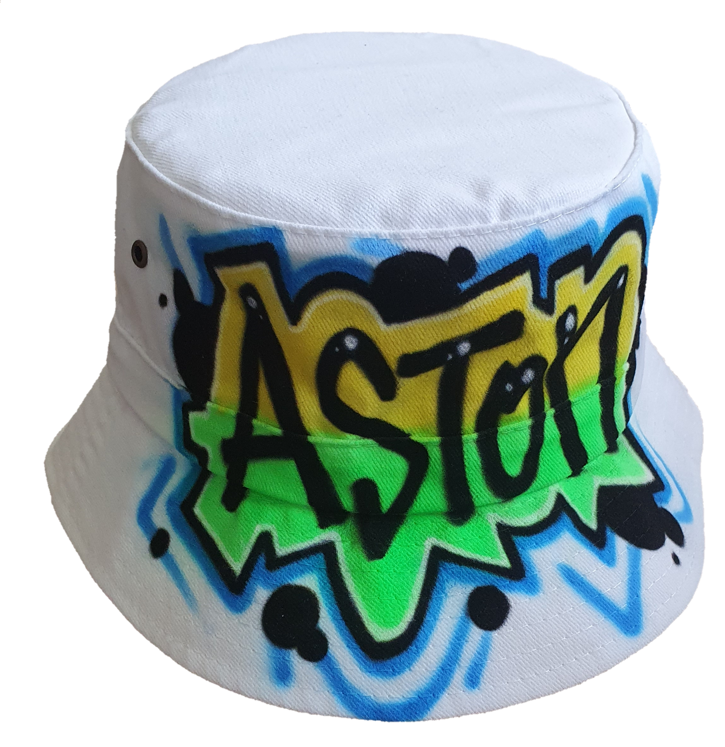 Airbrush Bucket Hat Name Design 011