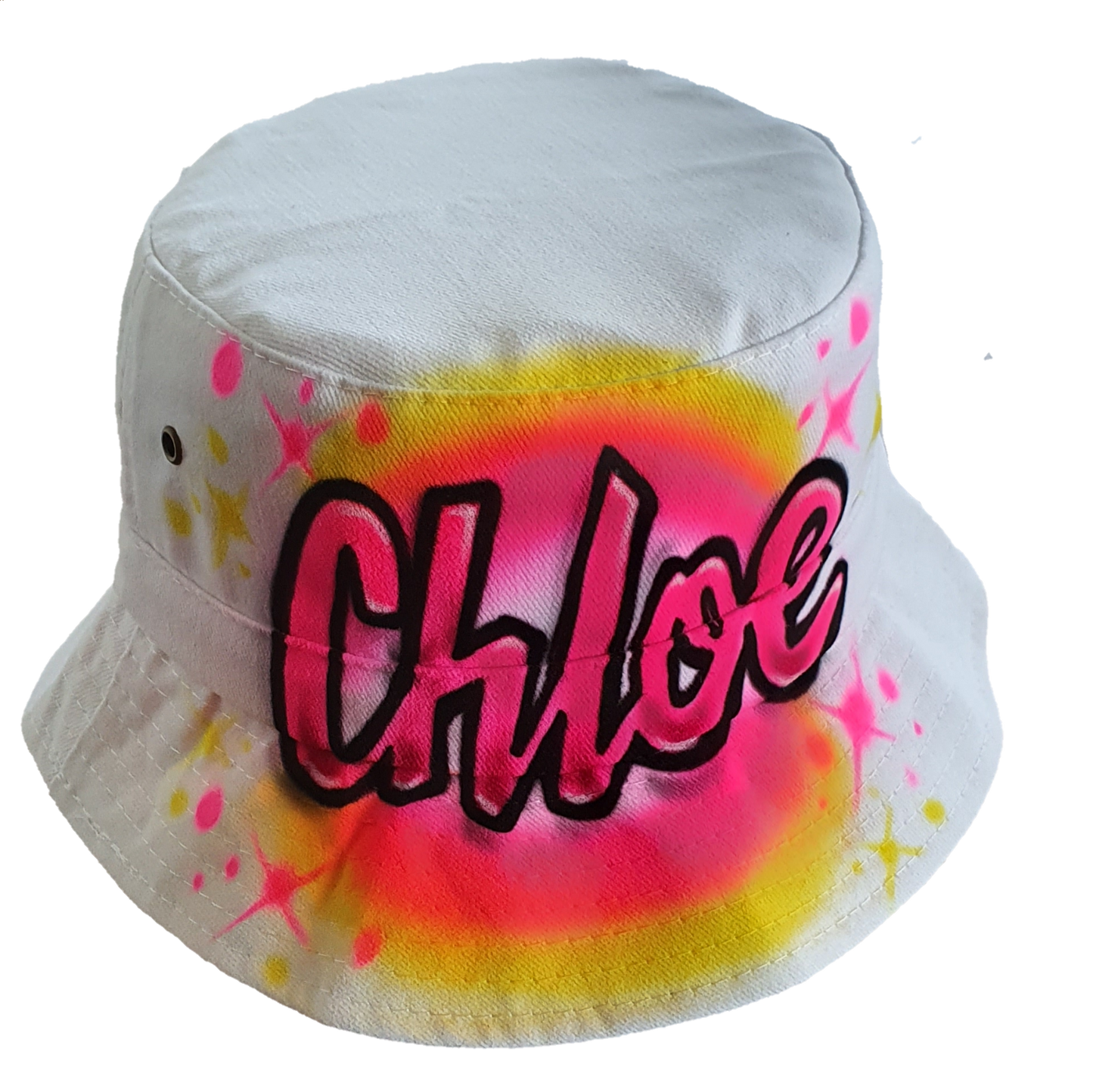 Airbrush Bucket Hat Name Design 018