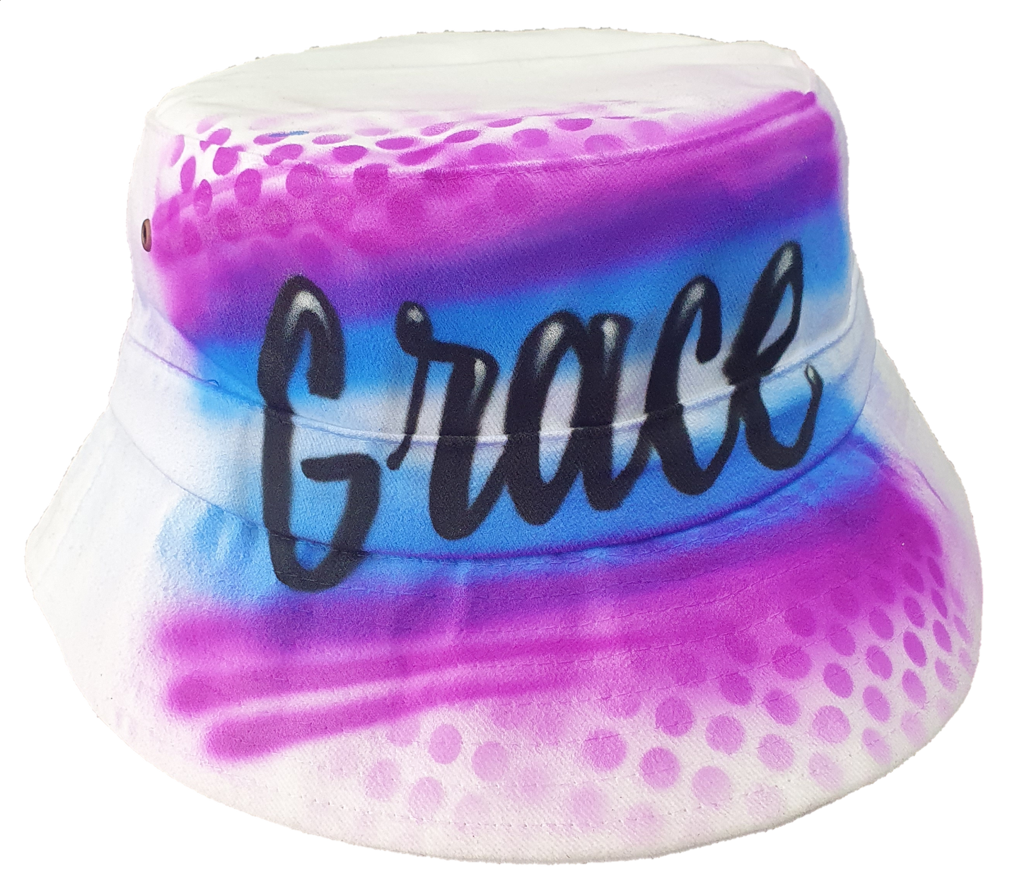 Airbrush Bucket Hat Name Design 012