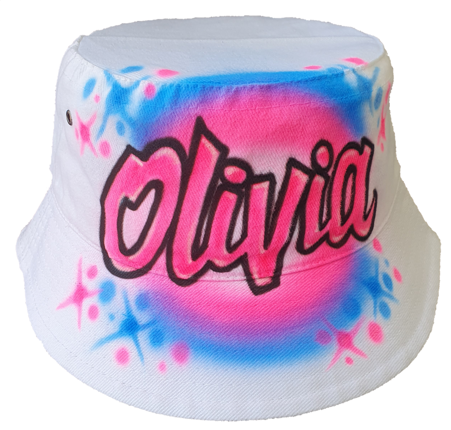 Airbrush Bucket Hat Name Design 018