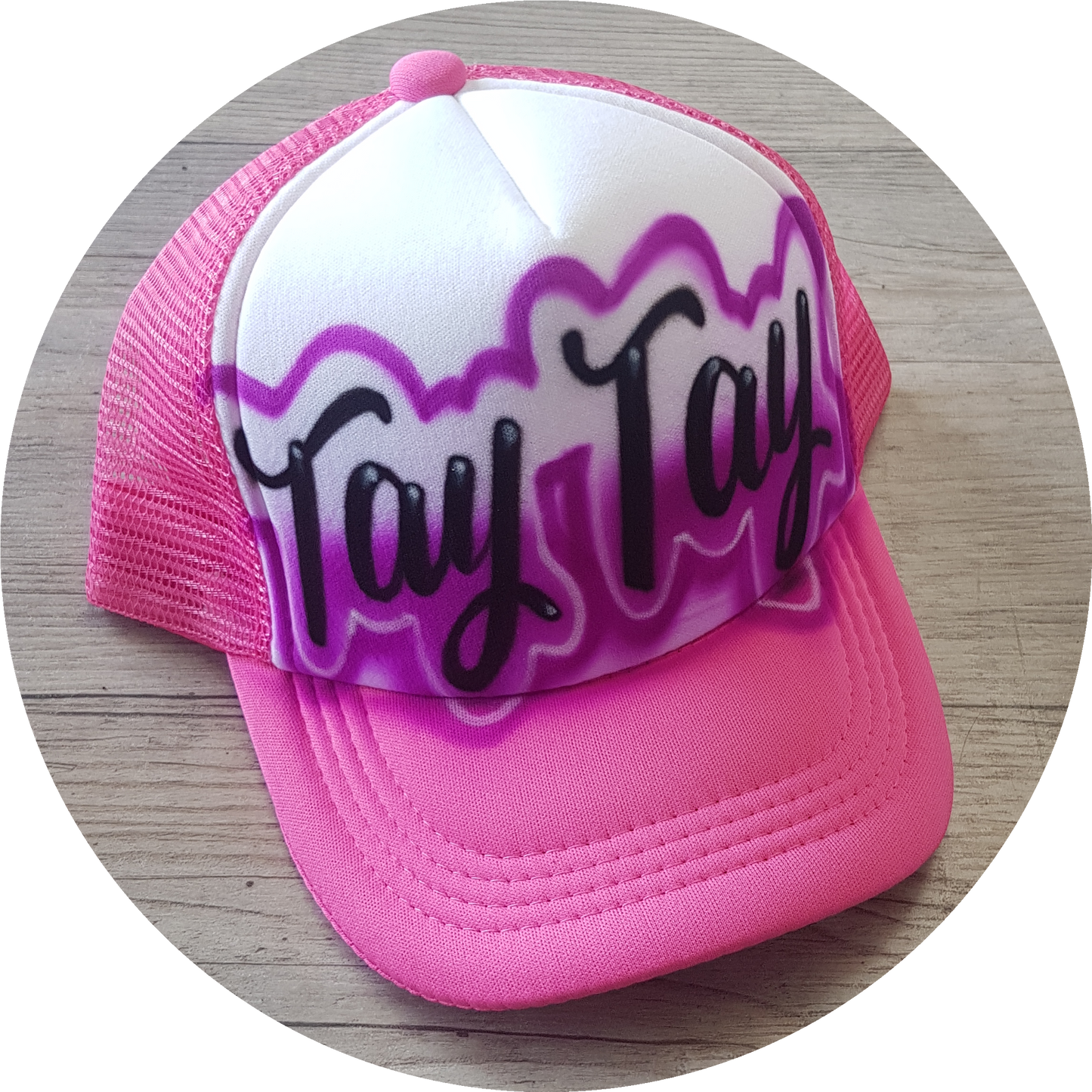 Airbrush Trucker Cap Name Design 002