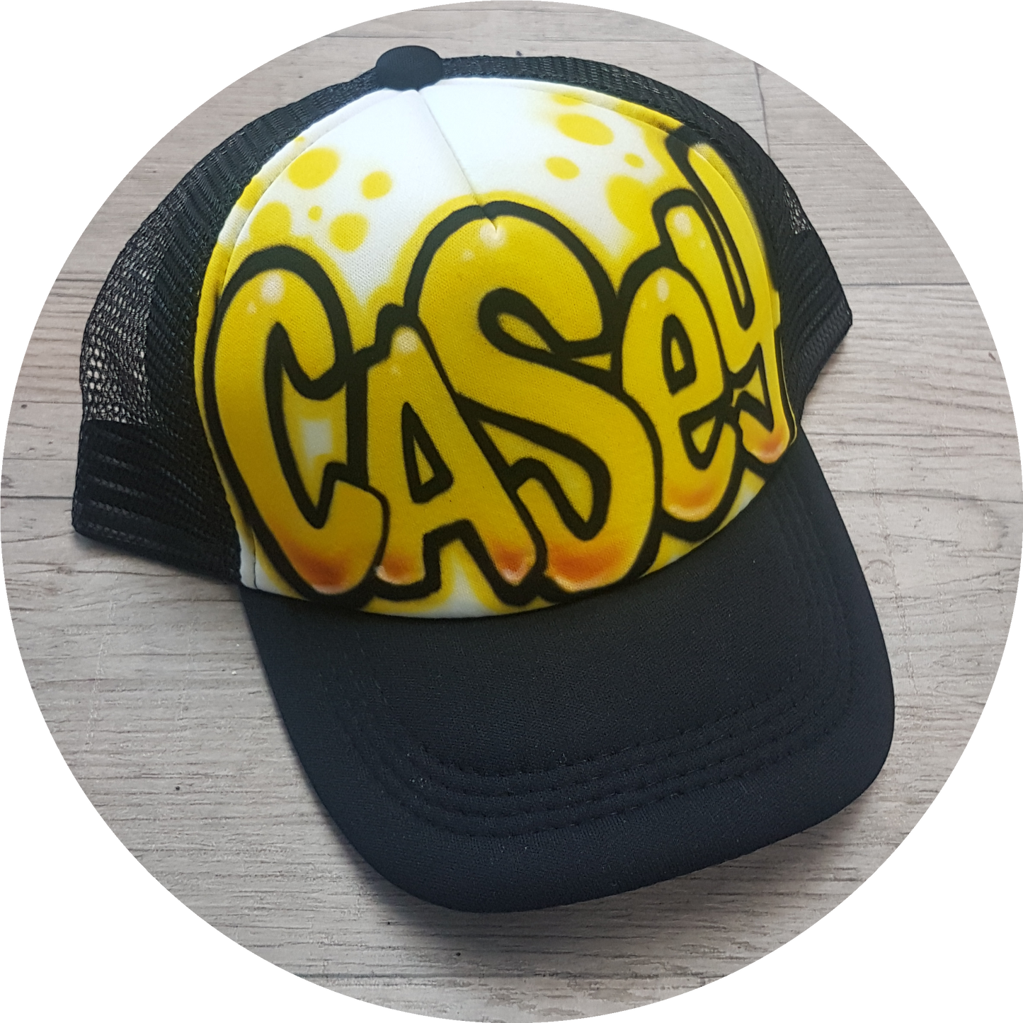 Airbrush Trucker Cap Name Design 017