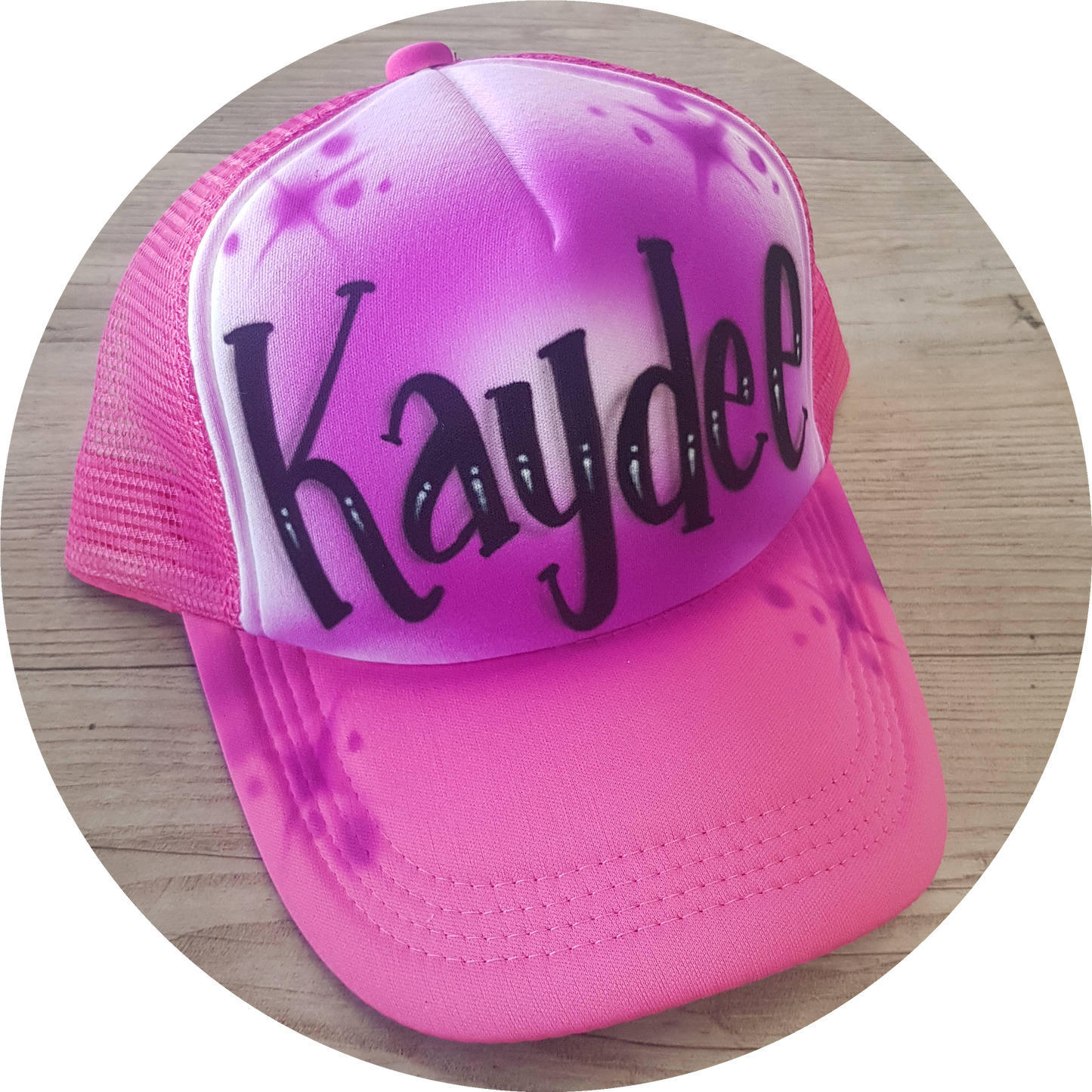 Airbrush Trucker Cap Name Design 008