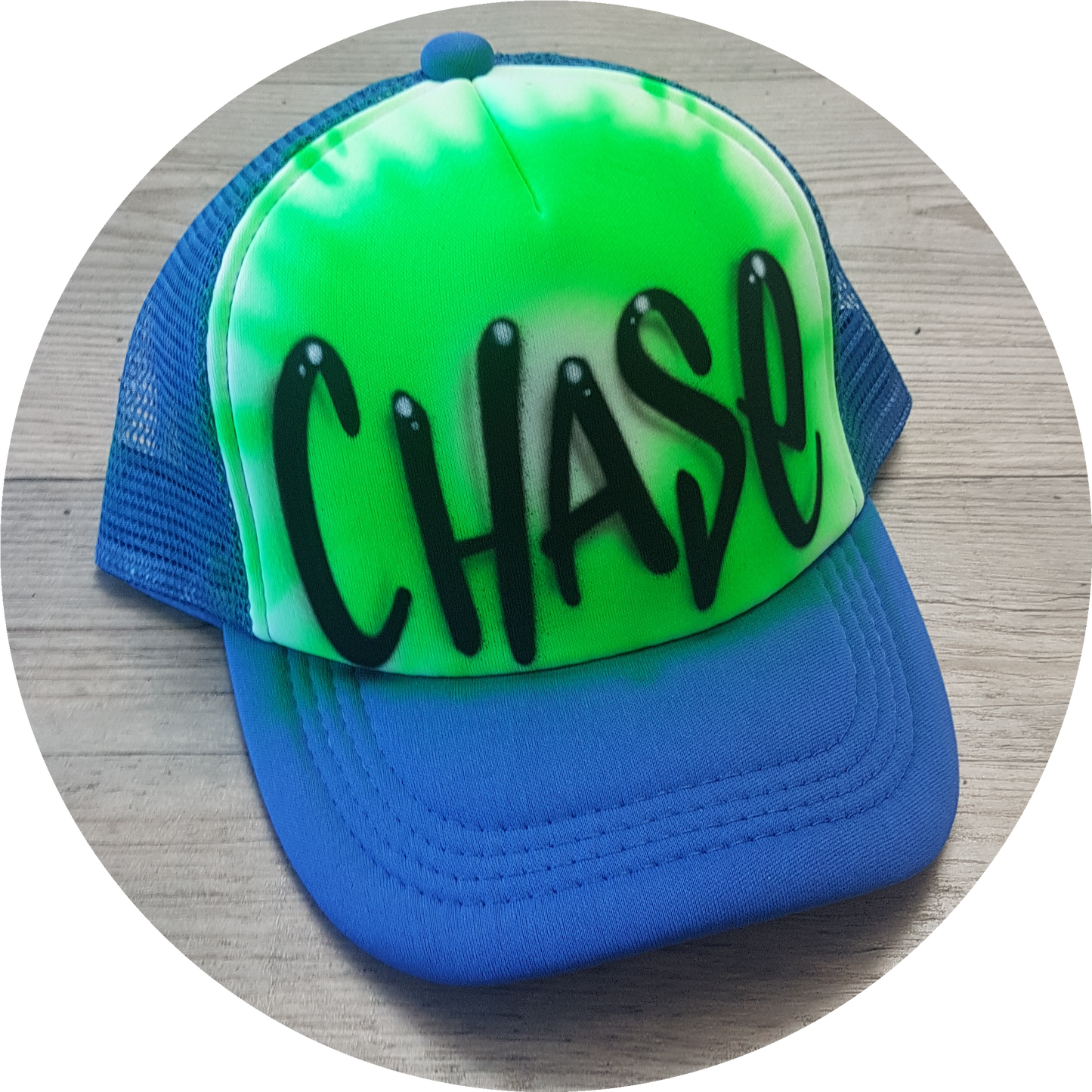 Airbrush Trucker Cap Name Design 004