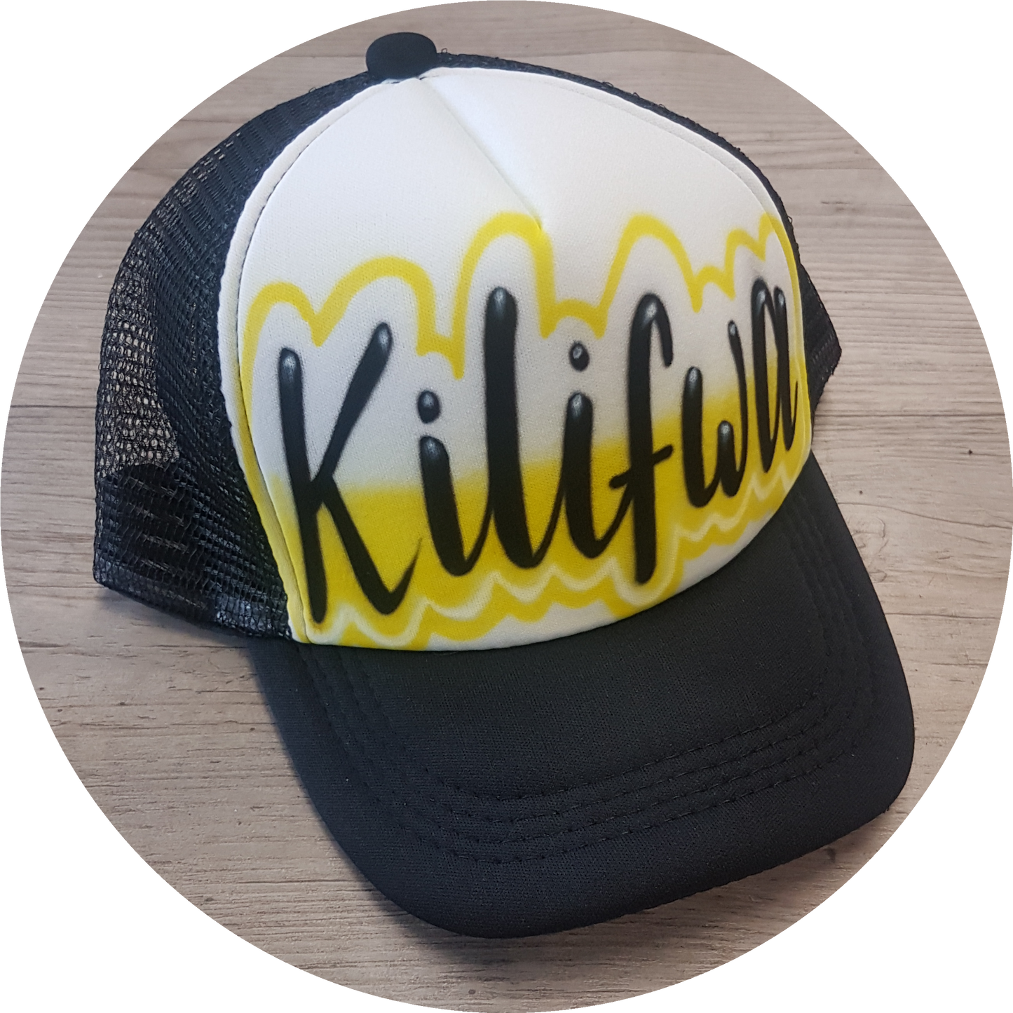Airbrush Trucker Cap Name Design 002