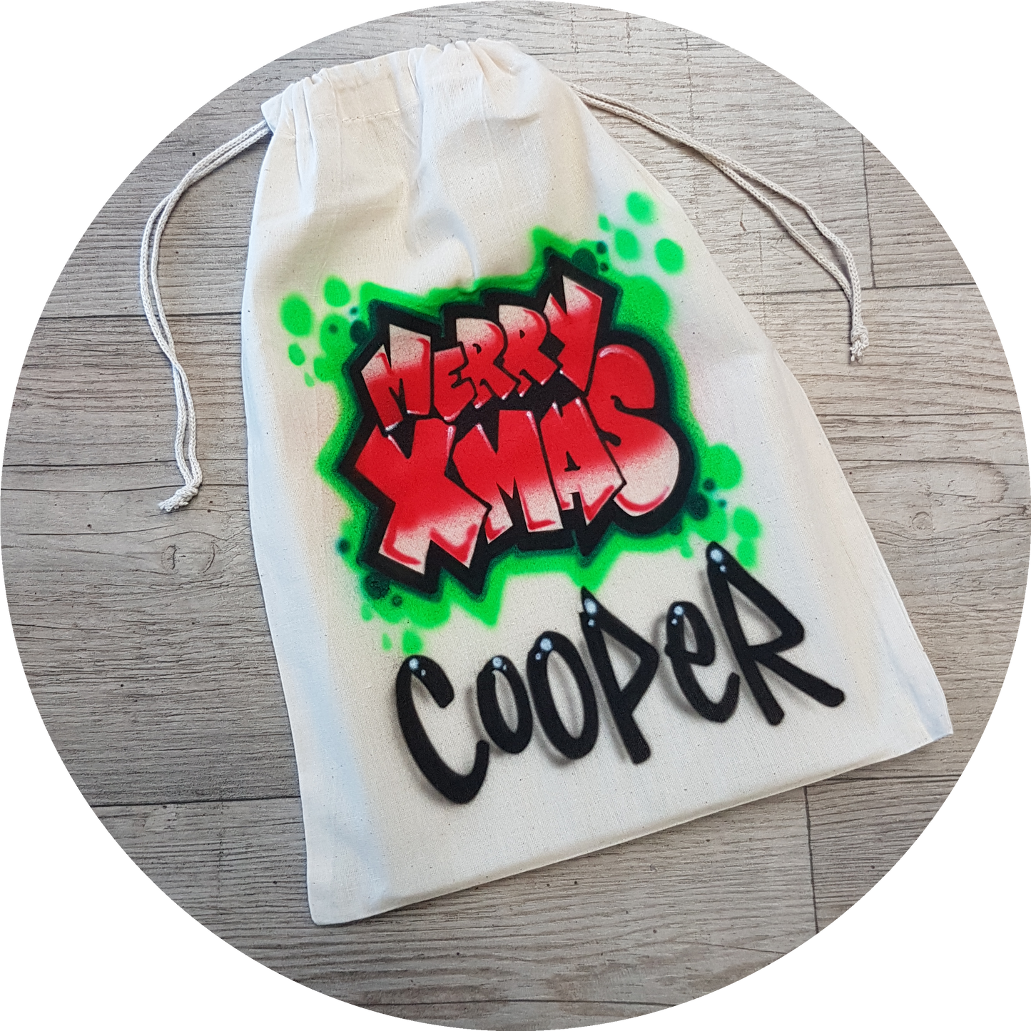 Airbrush Santa Sack 007