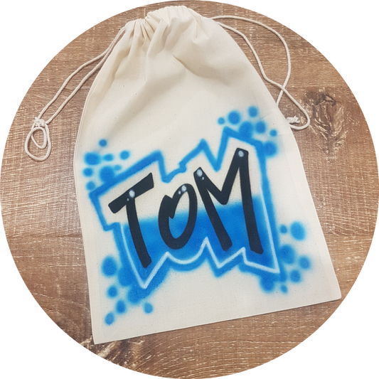 Airbrush Calico Bag Name Design 003