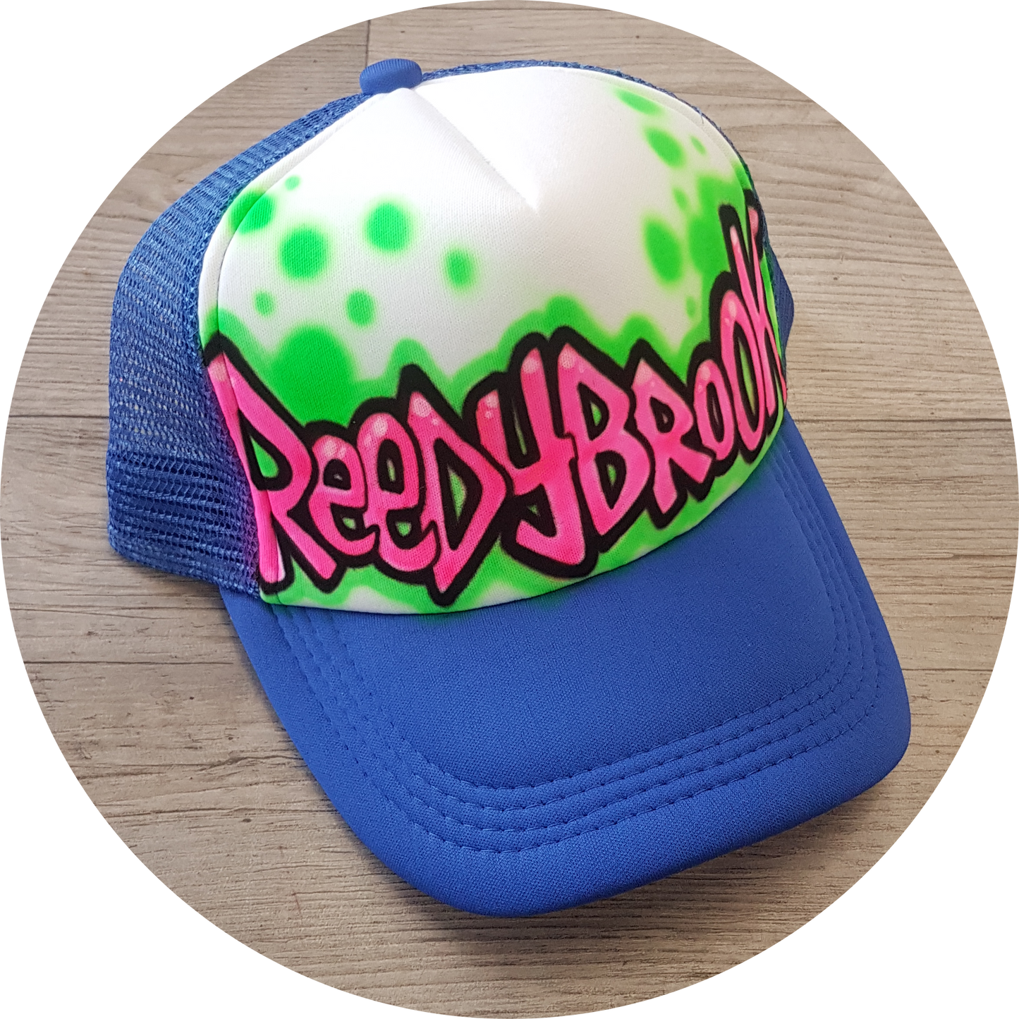 Airbrush Trucker Cap Name Design 017