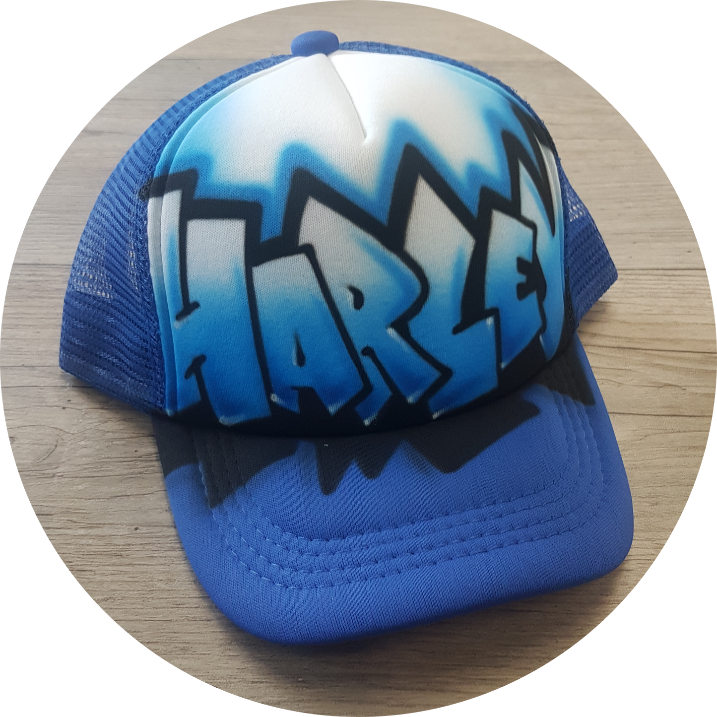 Airbrush Trucker Cap Name Design 020