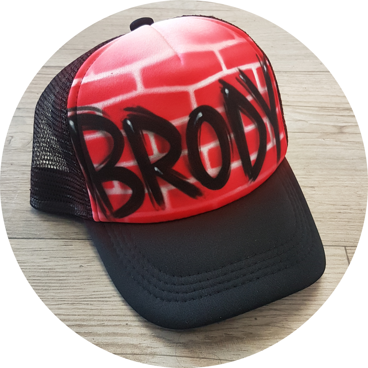 Airbrush Trucker Cap Name Design 015