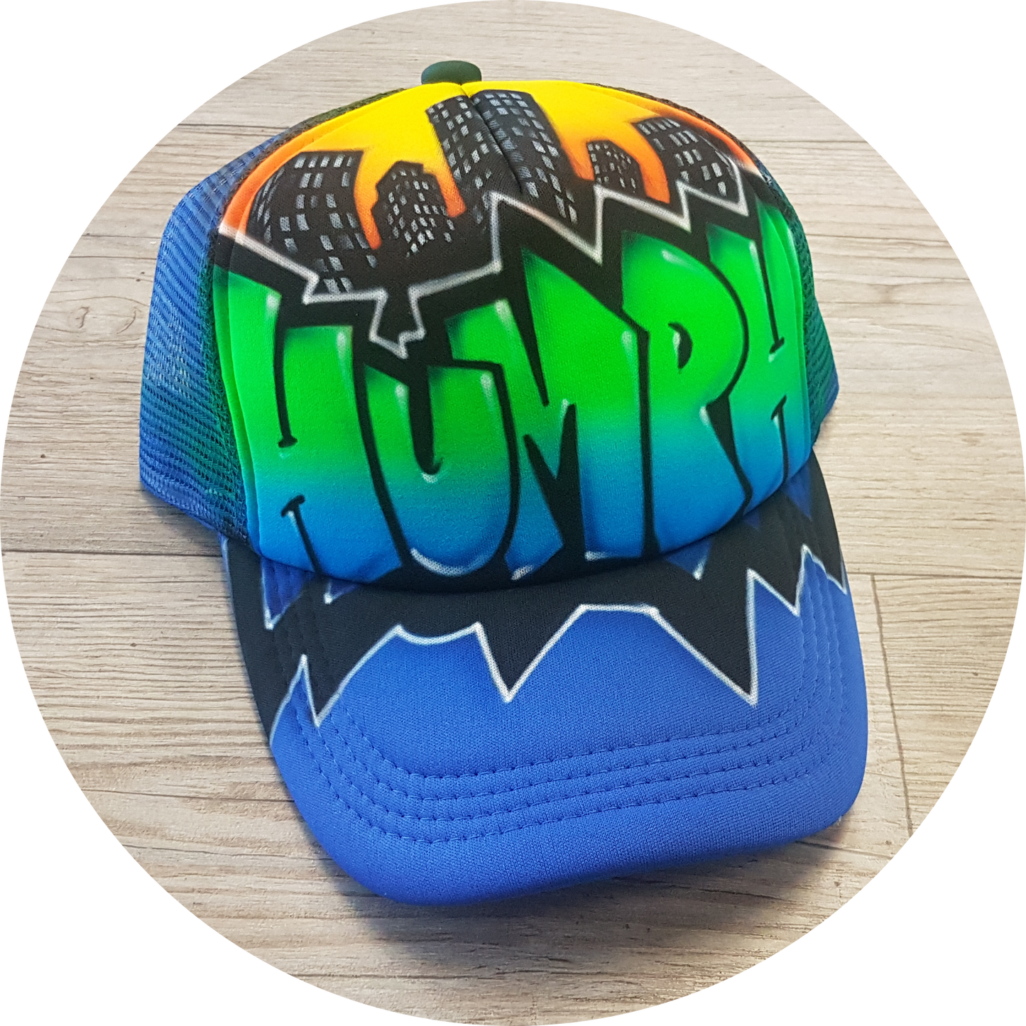 Airbrush Trucker Cap Name Design 023