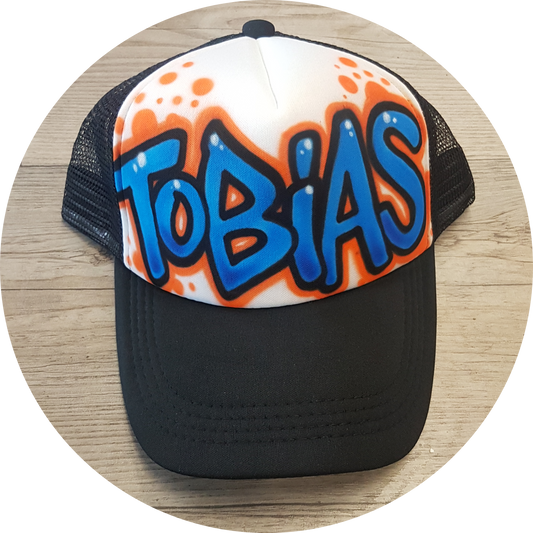 Airbrush Trucker Cap Name Design 017
