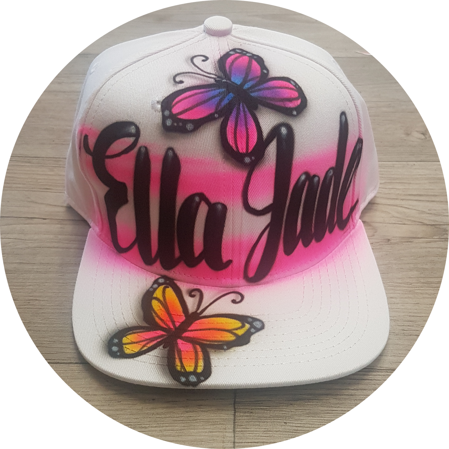 Airbrush Snapback Butterfly Design 035
