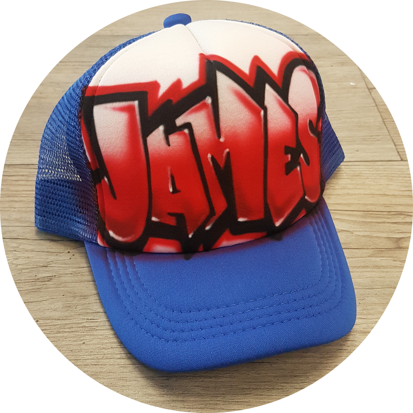 Airbrush Trucker Cap Name Design 020
