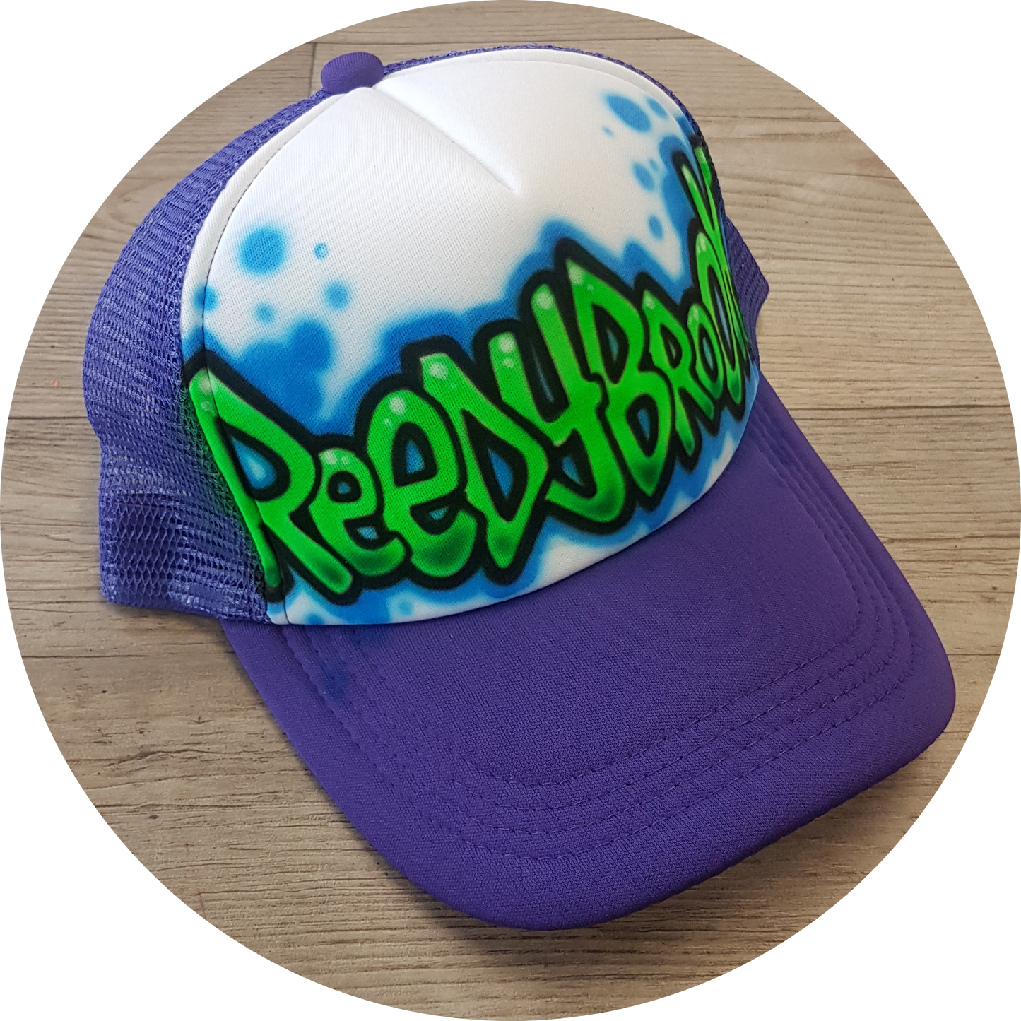 Airbrush Trucker Cap Name Design 017