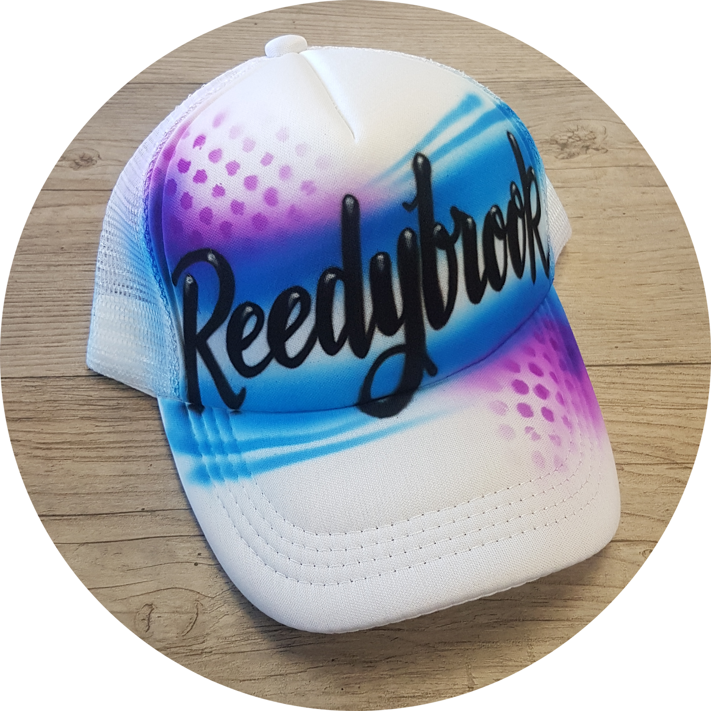 Airbrush Trucker Cap Name Design 012