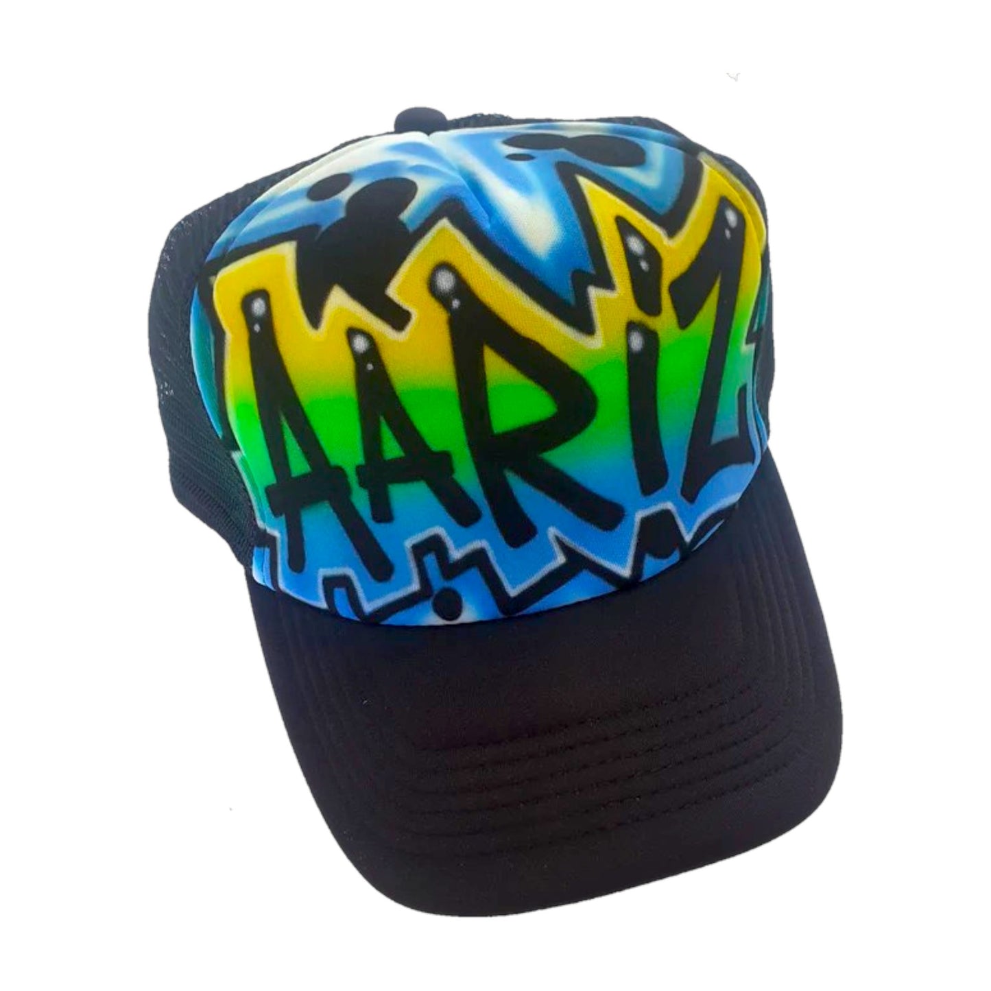 Airbrush Trucker Cap Name Design 011