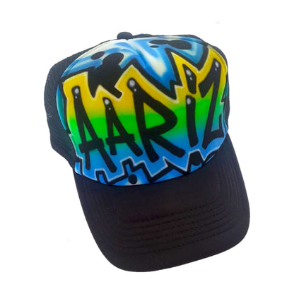 Airbrush Trucker Cap Name Design 011
