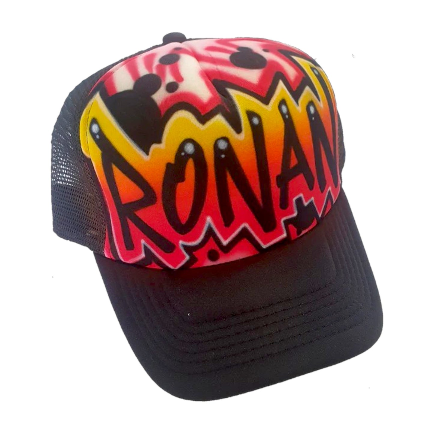Airbrush Trucker Cap Name Design 011