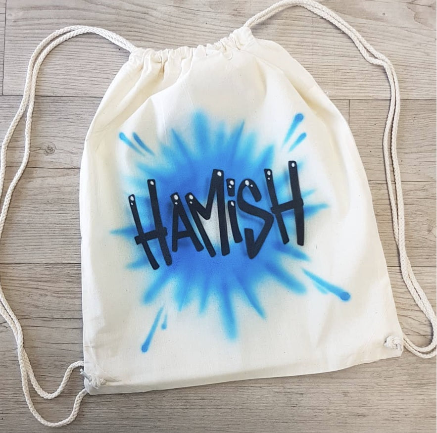 Personalised Library Bag with the name Hamish
