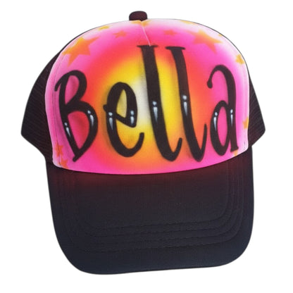 Airbrush Trucker Cap Name Design 009