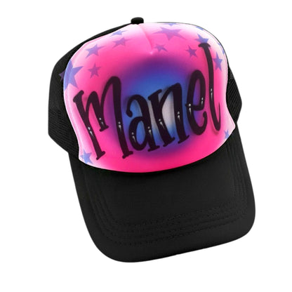 Airbrush Trucker Cap Name Design 009