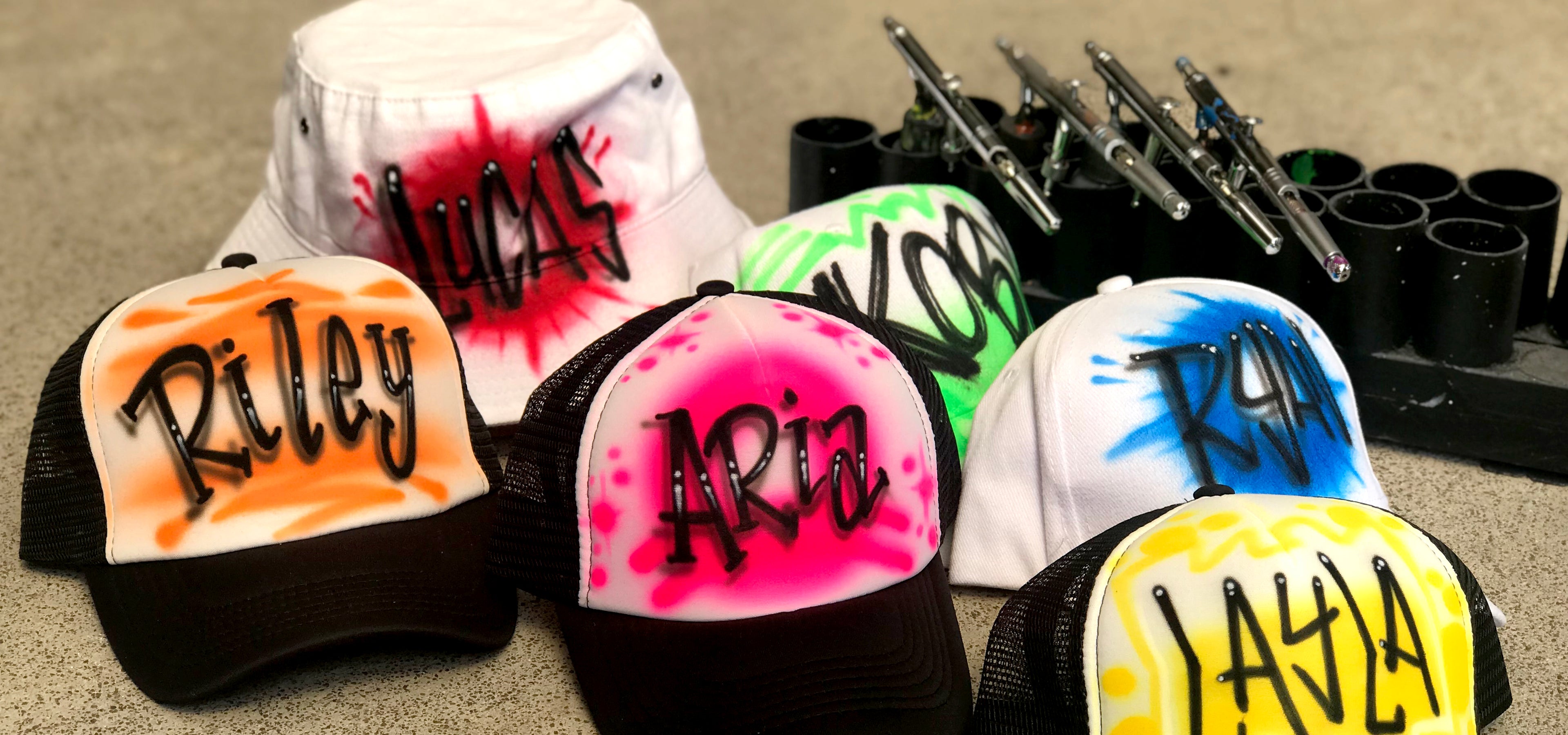 Airbrush Co. - Custom Airbrush Apparel - Graffiti Caps - Event Hire