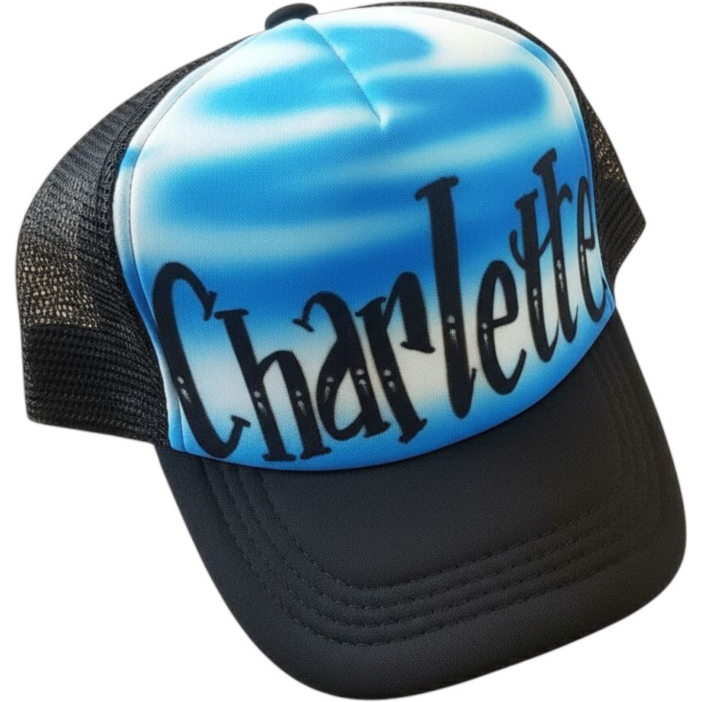 Airbrush Trucker Cap Name Design 001