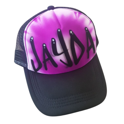 Airbrush Trucker Cap Name Design 004