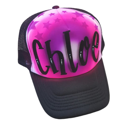 Airbrush Trucker Cap Name Design 009
