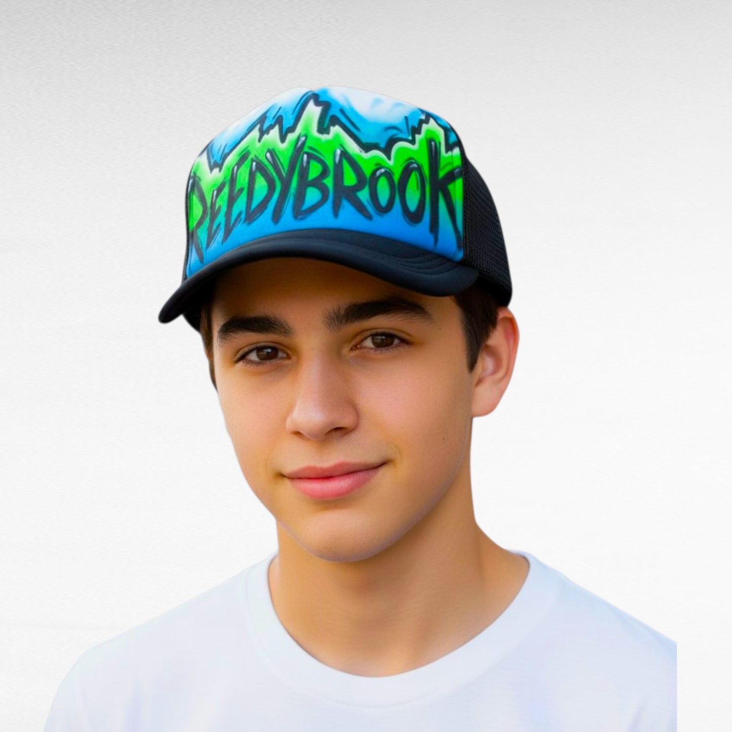 Airbrush Trucker Cap Name Design 010
