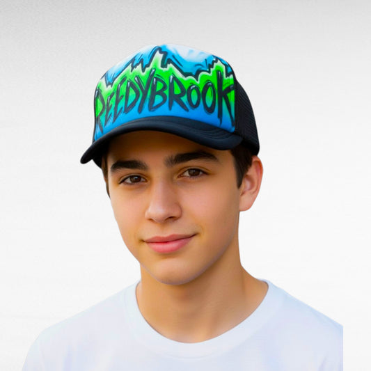 Airbrush Trucker Cap Name Design 010