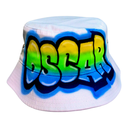 Airbrush Bucket Hat Name Design 020