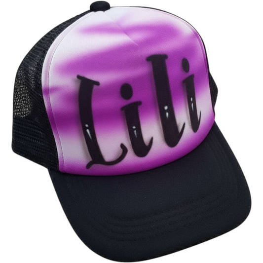 Airbrush Trucker Cap Name Design 001