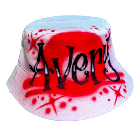Airbrush Bucket Hat Name Design 008