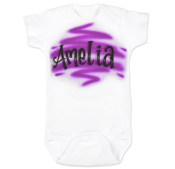 Airbrush Baby Onesie Name Design 001