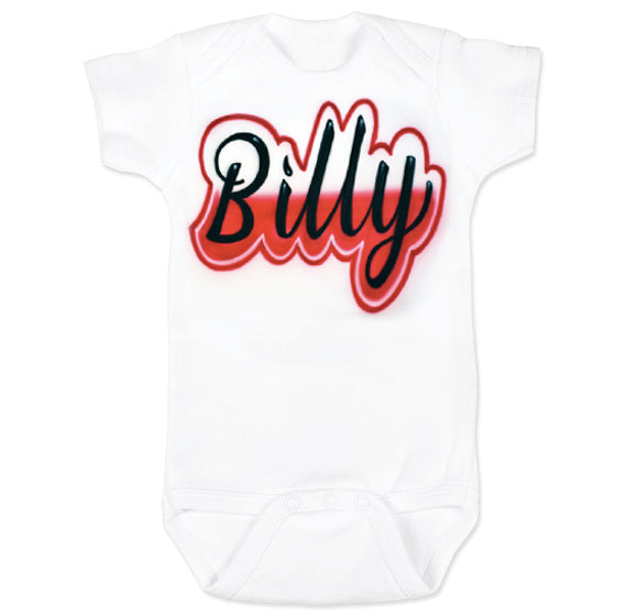 Airbrush Baby Onesie Name Design 002